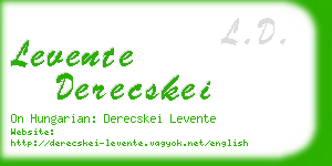 levente derecskei business card